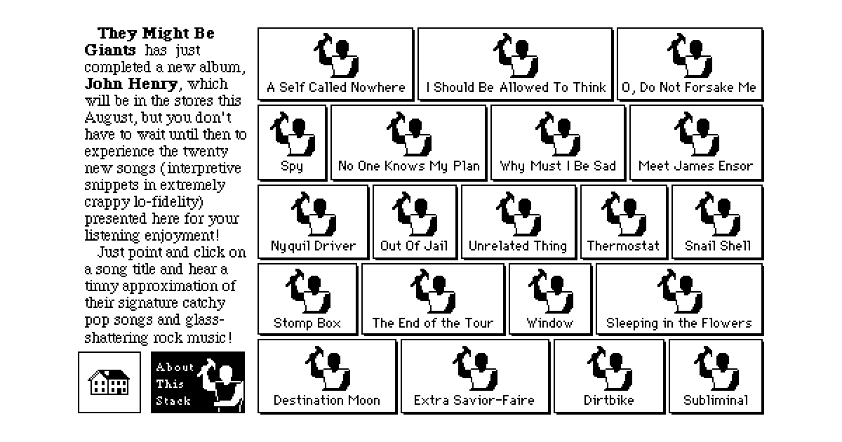 John Henry HyperCard Sampler They Might Be Giants